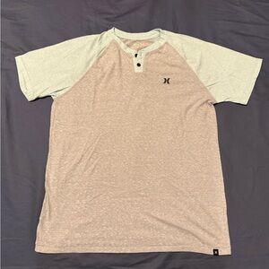 Hurley Gray and Blue Short Sleeve Tee